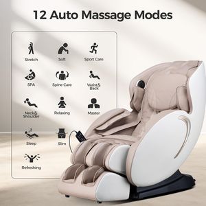 Massage Chair Full Body Zero Gravity Shiatsu Massage Recliner Chair Fixed Rollers Waist and Foot Heating Mode Touch Screen - Product Image 6