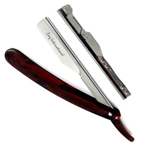 Rasoir manuel pour hommes, rasoir de barbier tranchant en acier inoxydable à bord droit, rasage pliant, fabriqué par zurg International - Product Image 2