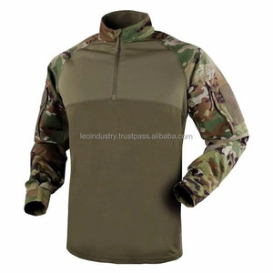 เสื้อทหารแขนยาวมีซิปสำหรับผู้ชายเสื้อทหาร1/4ยุทธวิธี - Product Image 3