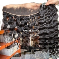 Remy Nandee L149 Extensions de cheveux indiens vierges brésiliens cambodgiens à cuticules alignées, ondulations frontales, 100g, double trame machine, vente en gros