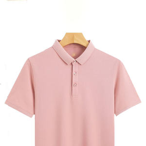 เสื้อยืดโปโลปกคอปกแขนสั้นสำหรับโรงงานเสื้อผ้าทำงานสีพื้นดีไซน์โลโก้ตามสั่ง - Product Image 1