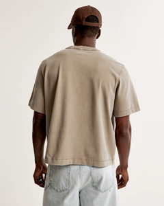 T-shirt en coton uni de haute qualité pour homme, basique, coupe confortable, vêtement décontracté, fournisseur OEM - Product Image 5