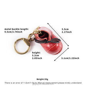 Porte-clés en cuir doré haut de gamme du fournisseur Délicat 3D Martin Boot Pendentif Lovely Car Purse Keychain Holder Top Luxury Leather - Product Image 3