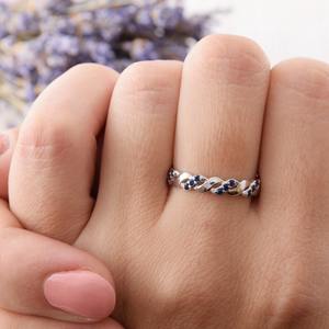 Bague en argent style bohème faite à la main bijoux en argent sterling 925 topaze bleue pierre précieuse bague tendance bijoux pour femmes cadeau pour elle - Product Image 4