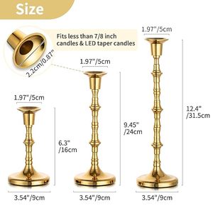 Vintage Inspired Handcrafted Aluminum Eco-Friendly Candle Stand for Christmas Easter Wedding Events for Living Room Dining <b>Table</b> - Product Image 6
