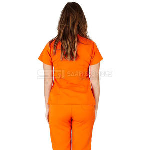 ชุดสครับผ้าฝ้ายยืดสีดำล้วน ชุดยูนิฟอร์มพยาบาล ชุดสครับผู้หญิง ดีไซน์เนอร์ ชุดสครับผู้หญิงและผู้ชาย จากประเทศปากีสถาน - Product Image 4