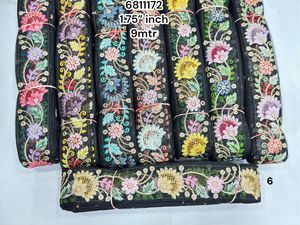 Cordones bordados de diseño floral hechos a medida en base de red de varios colores para fines de reventa - Product Image 5