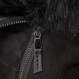 Chaqueta de Cuero Genuino para Mujer, Nueva Colección 2026, Cierre de Cremallera, Corte Regular, Color Negro, Transpirable, Impermeable, Ecológica, Curtida - Product Image 6