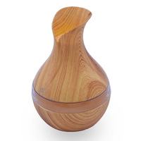Diffuseur humidificateur à ultrasons 300ml, Vase à fleurs en bois