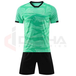 Tenue de football personnalisée unisexe, design d'uniforme d'équipe, ensemble complet de maillots d'entraînement, 100% polyester, séchage rapide, respirant, vêtements de football personnalisés - Product Image 1
