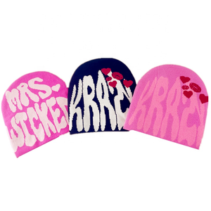 Bonnet en tricot jacquard coloré, motif animal, chapeau d'hiver, acrylique doux, streetwear, broderie 3D, mode Y2K, unisexe, adultes - Product Image 5