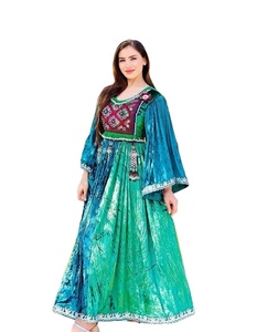 Vestidos Kuchi Afganos de Alta Calidad 100% al por Mayor, Vestido Tradicional Kuchi con Decoración de Encaje, Patrón Sólido en Cantidad a Granel - Product Image 1