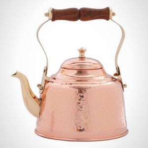 Hervidor de cobre listo para la cocina con base gruesa y mango confiable ideal para cocinar té o servir elegancia de estilo casero - Product Image 3