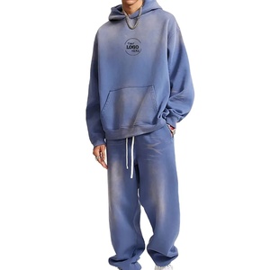 2024 Tech Fleece Jogger Set Survêtement délavé à l'acide avec pull à capuche imprimé en relief Plus Size Caractéristiques d'hiver - Product Image 2