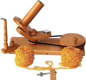 Enrouleur de boule de fil en bois pour tricoter et crocheter-Enrouleur de boule manuel naturel SHINE INDIA CRAFTS SIC-6315 - Product Image 2