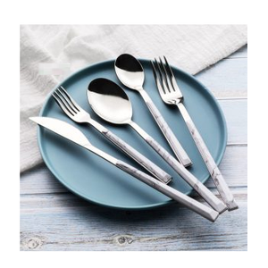 Haute vente cuillère en or outil de service vaisselle peint à la main poignée métal cuillère à café fourchette accessoires de table - Product Image 2