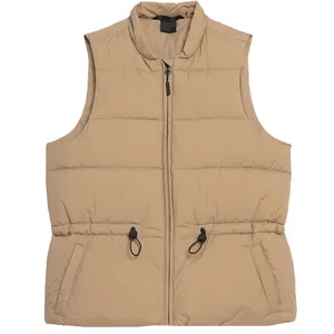 Chaqueta de invierno personalizada para mujer Chaleco acolchado ajustable Bordado Prendas de abrigo largas Tallas grandes Cálido y ligero - Product Image 1