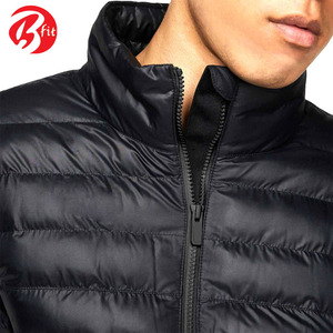 Doudounes noires personnalisables pour hommes Matériau en duvet de la plus haute qualité Taille 3XL pour l'hiver Vêtements de plein air - Product Image 5