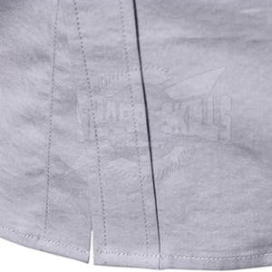 Camisas de vestir de verano de alta calidad para hombre, diseño de logotipo personalizado, transpirable, 100% algodón, patrón sólido, servicio OEM de punto - Product Image 5