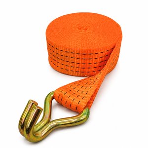 Sangle d'arrimage à cliquet PROVINA 50 mm, 5000 kg, double crochets en J, sangle en polyester haute ténacité, certifiée CE, pour la fixation de charges lourdes - Product Image 6