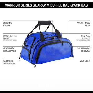 Sports Warrior Boxing Gear Gym Duffel Mochila Bolsa - Product Image 4