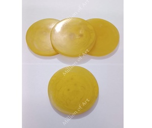 Haute qualité Gava fait à la main carré résine sous-verres ensemble noyer personnalisable noir blanc tapis tampons Style classique écologique 100mm - Product Image 4