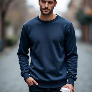 Oversize Sweatshirts <b>Men's</b> Polyester Fleece Stone <b>Wash</b> Sweat Shirts <b>Men</b> Crew Neck Long Sleeve Sweatshirts <b>Mens</b> - Product Image 3