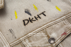 Streetwear personnalisé ODM bleu Jean veste de moto d'extérieur femmes vestes en Jean perlé - Product Image 3