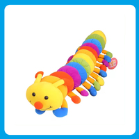 Peluche Caterpillar au design moderne de Cosy Toys, 65 cm, multicolore, en coton PP de qualité supérieure, animal en peluche pour enfants, décoration de la maison