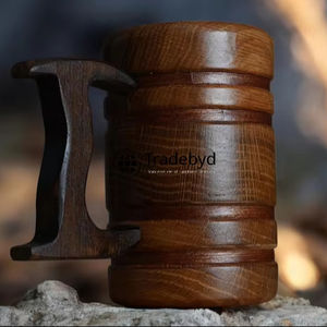 Elegante taza de Madera tallada para decoración del hogar, oficina o viaje-Tradebyd Plastic Drinkware - Product Image 1