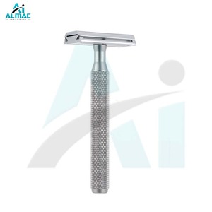 Almac มีดโกนแบบใช้แล้วทิ้งขอบเดียวแบบคลาสสิกพรีเมี่ยมพร้อมที่จับสแตนเลสเกรดสูงเพื่อการโกนที่ปลอดภัยและสะดวกสบาย - Product Image 1