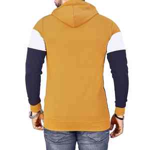Sweat à capuche confortable pour hommes 100% coton à manches longues doublé polaire OEM ODM Logo personnalisé Fournisseur de streetwear - Product Image 2