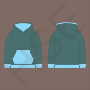 Sweat-shirt à capuche personnalisé, couleur noire, avec poche avant - Product Image 6