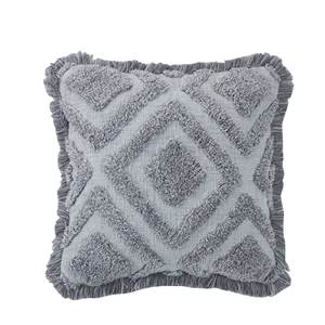 Housses de coussin touffetées en coton de qualité luxueuse et décorative pour la maison moderne, taie d'oreiller à motif rayé avec fermeture éclair - Product Image 4