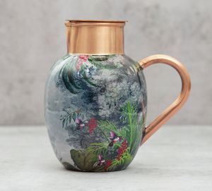 Cruche en métal de cuivre de vente chaude et cruche d'impressions personnalisées dans le prix bon marché de l'Inde - Product Image 4