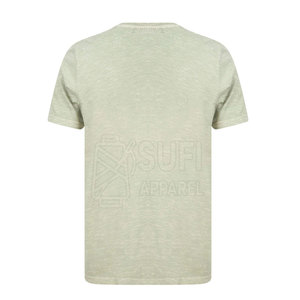 Camisetas de Manga Corta Casuales de Algodón 100% de Alta Calidad para Hombre, Lavadas al Ácido, con Impresión de Logotipo Personalizado, Transpirables y de Secado Rápido - Product Image 2
