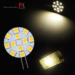 环境照明G4发光二极管12V 12SMD 5050发光二极管圆形汽车游艇灯船用零件