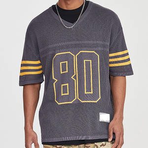 Maillot Vintage Hommes Sports Rétro Football Basketball Mesh Hommes Boxy Short Jersey Football T-shirt Hommes - Product Image 2