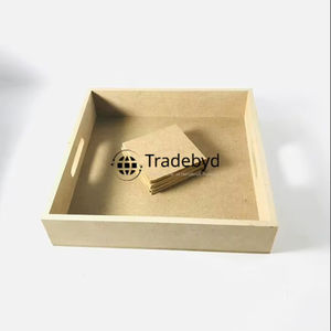 Tradebyd Premium MDF Bandeja de madera Bandeja decorativa de lujo para restaurantes Fiestas y eventos - Product Image 1
