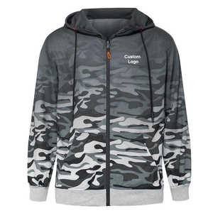 Pull-over à fermeture éclair pour hommes, vêtements de sport avec logo personnalisé et imprimé uni, tissu polaire OEM pour la saison d'hiver, coupe ajustée - Product Image 3