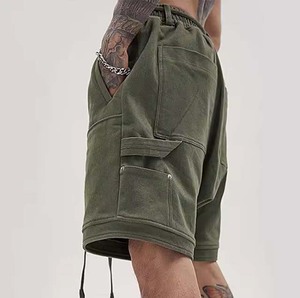 Nouvelle arrivée d'été 430gsm T-shirt à manches courtes pour hommes surdimensionné vintage avec lavage à l'acide Ensembles de shorts sérigraphiés - Product Image 3