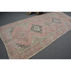Alfombra de 4.7x13.1 pies, Alfombra Turca Vintage, Alfombra Roja con Diseño Floral - Product Image 2