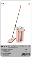 Afossa AK 576 8L Seau à serpillière pliable multifonction écologique avec essoreuse coulissante, conception durable, taux de déshydratation de 80-90% pour
