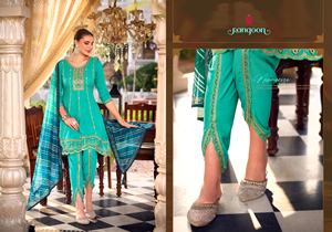 Vente en gros miroir traditionnel Maruti Fashion Kali Khatli pour travail manuel indien pakistanais mariage de femmes impression numérique Chinon fantaisie - Product Image 5