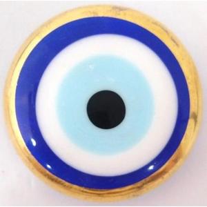 Imán de nevera de ojos malvados de vidrio de 4 cm Imán decorativo único y elegante - Product Image 1