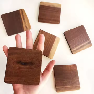 Posavasos de madera de acacia de alta calidad, posavasos de nogal de nuevo diseño, Decoración de mesa, posavasos clásicos de madera maciza, artesanías de media luna - Product Image 4