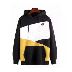 Sweat à capuche d'hiver décontracté pour hommes 100% coton à motif solide Design à la mode pour l'extérieur - Product Image 1