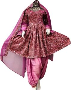 2025 vestido KUCHI afgano con vestido bordado tradicional Tribal hecho a mano para mujeres Festival KUCHI afgano cultura Pashtun - Product Image 2