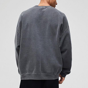 Sweat-shirt surdimensionné lavé à l'acide pour hommes de haute qualité sur mesure-Sweat-shirt chaud uni et léger pour l'hiver - Product Image 2