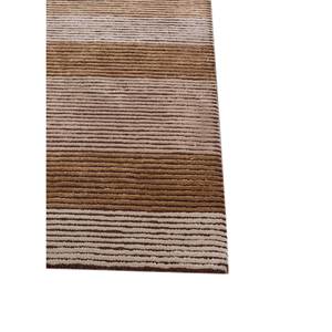 พรมขนสัตว์และใยวิสโคสทอมือลายทางและลายนามธรรมสีเบจและสีน้ำตาล รุ่น TNQ-1351 สำหรับห้องนั่งเล่นและทางเดิน - Product Image 4